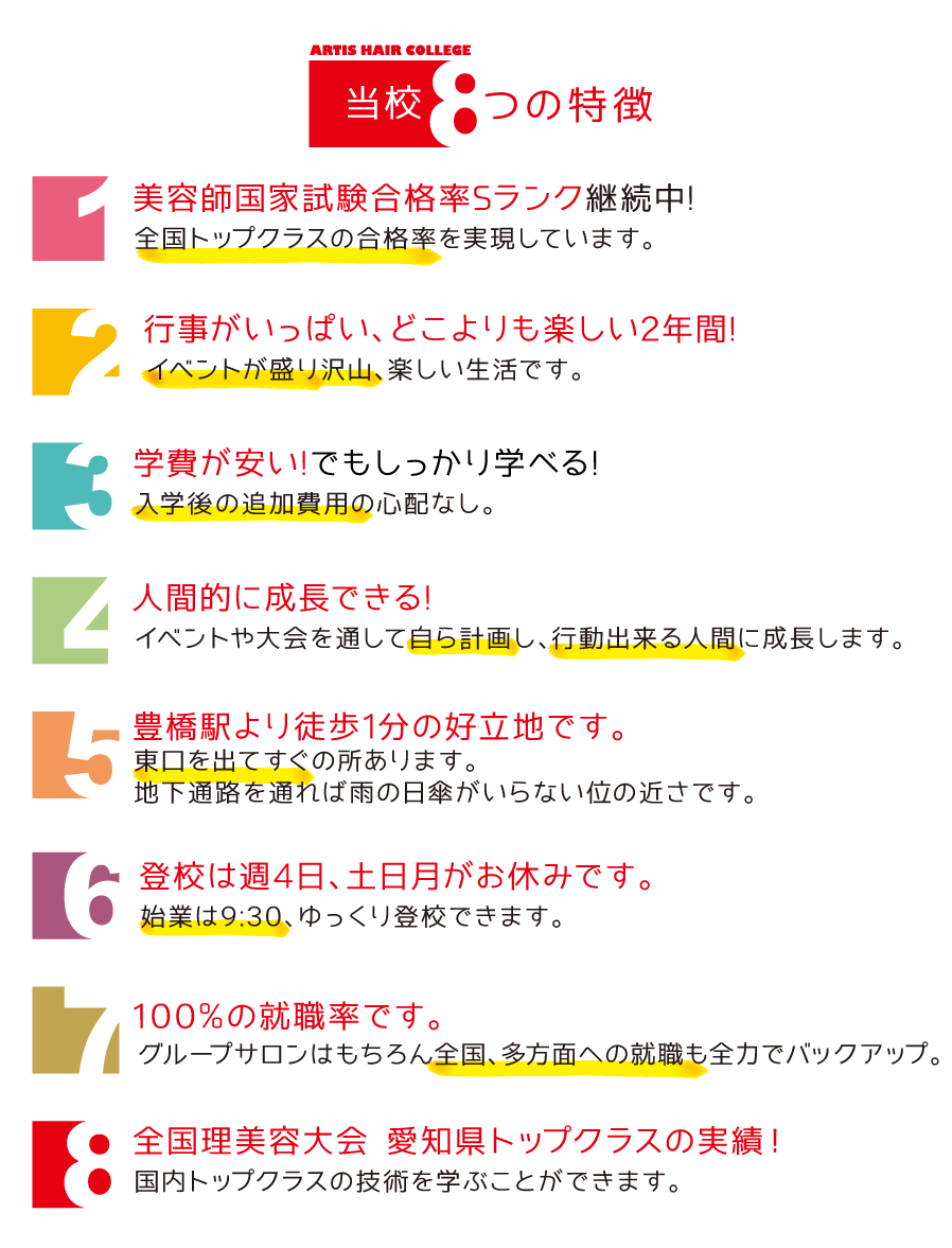 美容学校８つの強み